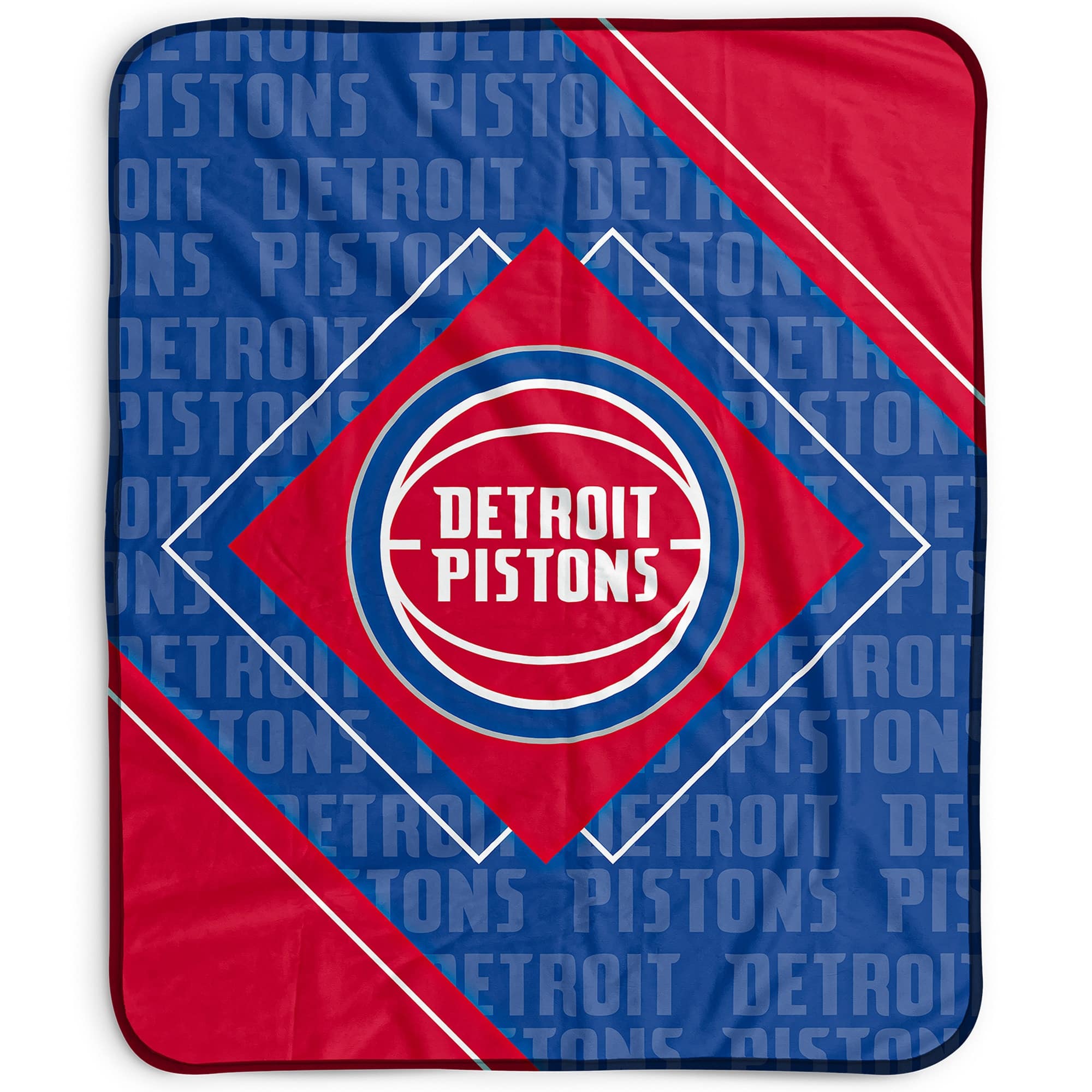 Pegasus - Detroit Pistons 50" x 60" Diamond Logo Fleece Blanket - Multicolor