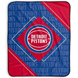 Pegasus - Detroit Pistons 50" x 60" Diamond Logo Fleece Blanket - Multicolor