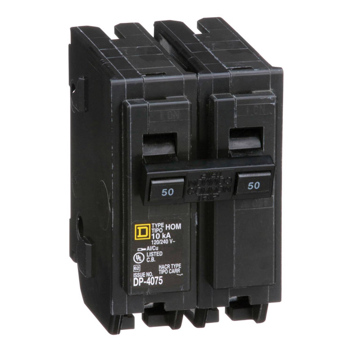 Square D - HomeLine 50 amps Plug In 2-Pole Circuit Breaker