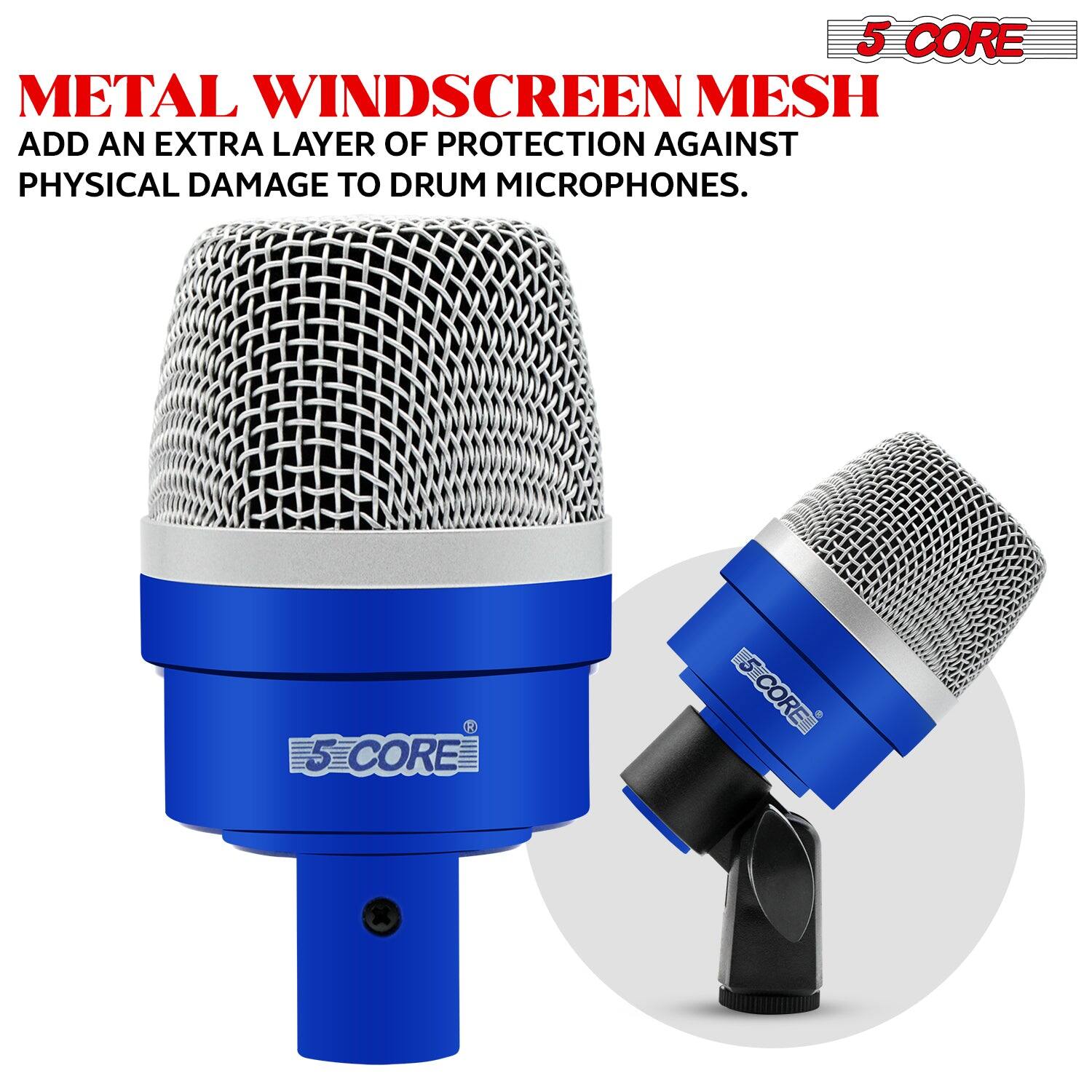 5 CORE

METAL WINDSCREEN MESH  
ADD AN EXTRA LAYER OF PROTECTION AGAINST PHYSICAL DAMAGE TO DRUM MICROPHONES.