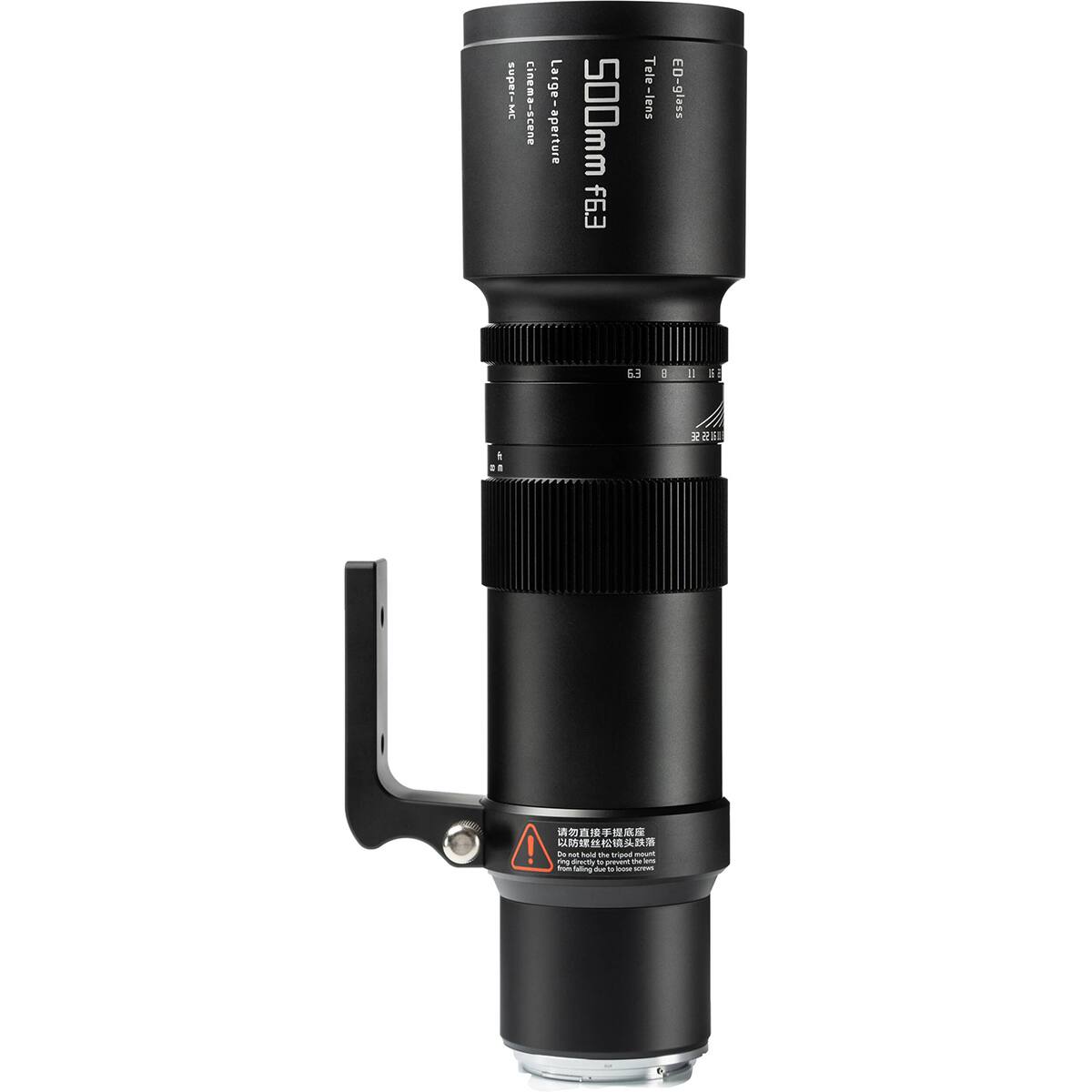 super-MC  
cinema-scene  
large-aperture  
f6.3 500mm  
Tele-lens  
ED-glass  
53  
8  
I  
...  
! King On mg directly hold to the prevent triped the mount any for falling due 14 sco screws