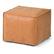 Angle Zoom. Simpli Home - Brody Square Pouf - Distressed Brown.
