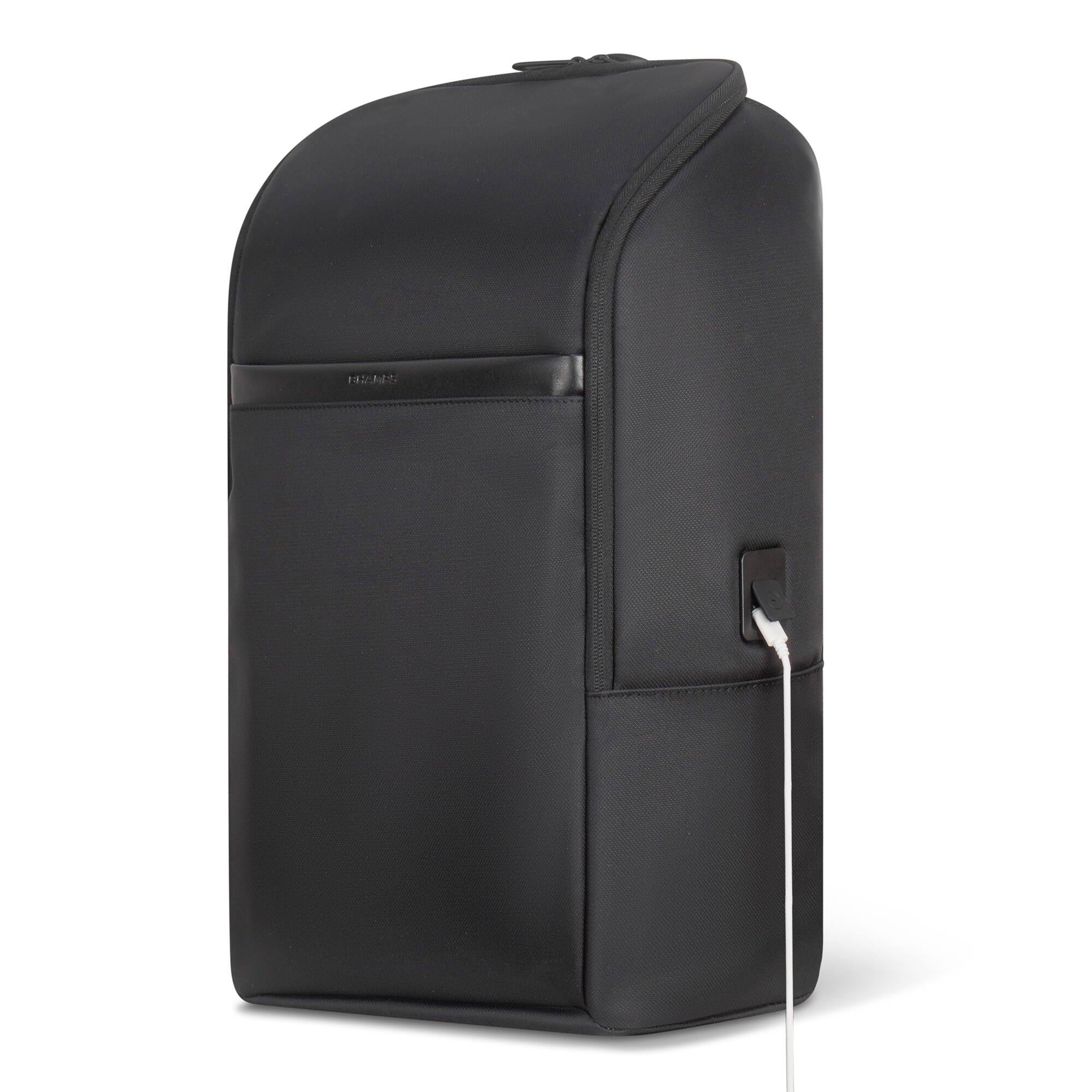 Angle. Champs - Onyx Collection - Everyday Tech Laptop Backpack - Black.