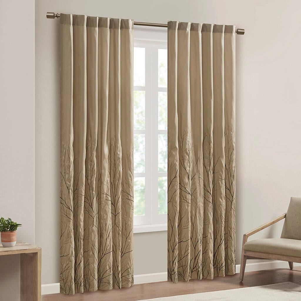 Alt View 7. BreeBe - Curtain Panel(Only 1 Pc Panel) - Brown.