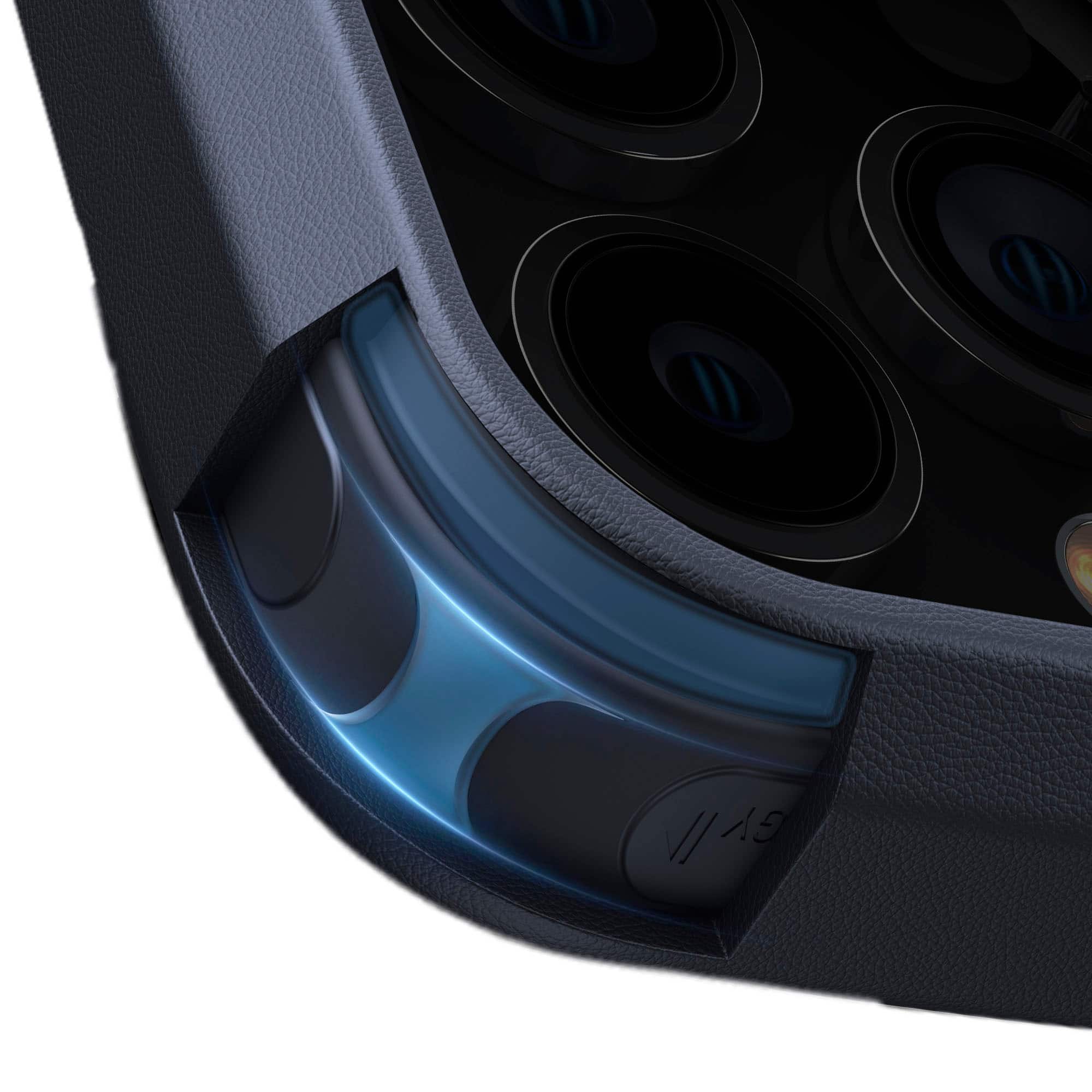 Angle. TORRAS - UPRO Ostand Spin 360° Magnetic Stand Military Grade Shockproof & MagSafe-Compatible Case for Apple iPhone 15 - Black.