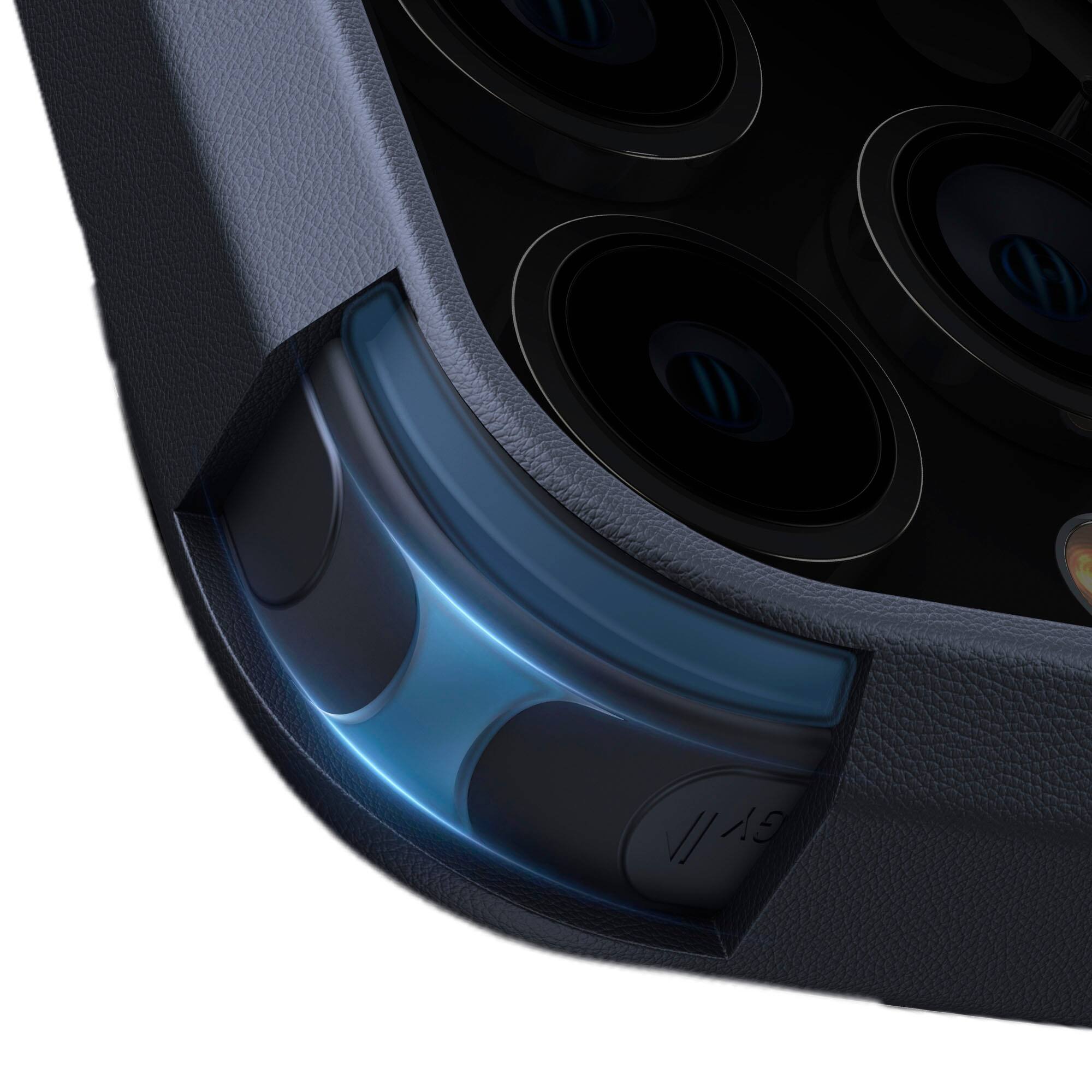 Angle. TORRAS - UPRO Ostand Spin 360° Magnetic Stand Military Grade Shockproof & MagSafe-Compatible Case for Apple iPhone 15 - Black.