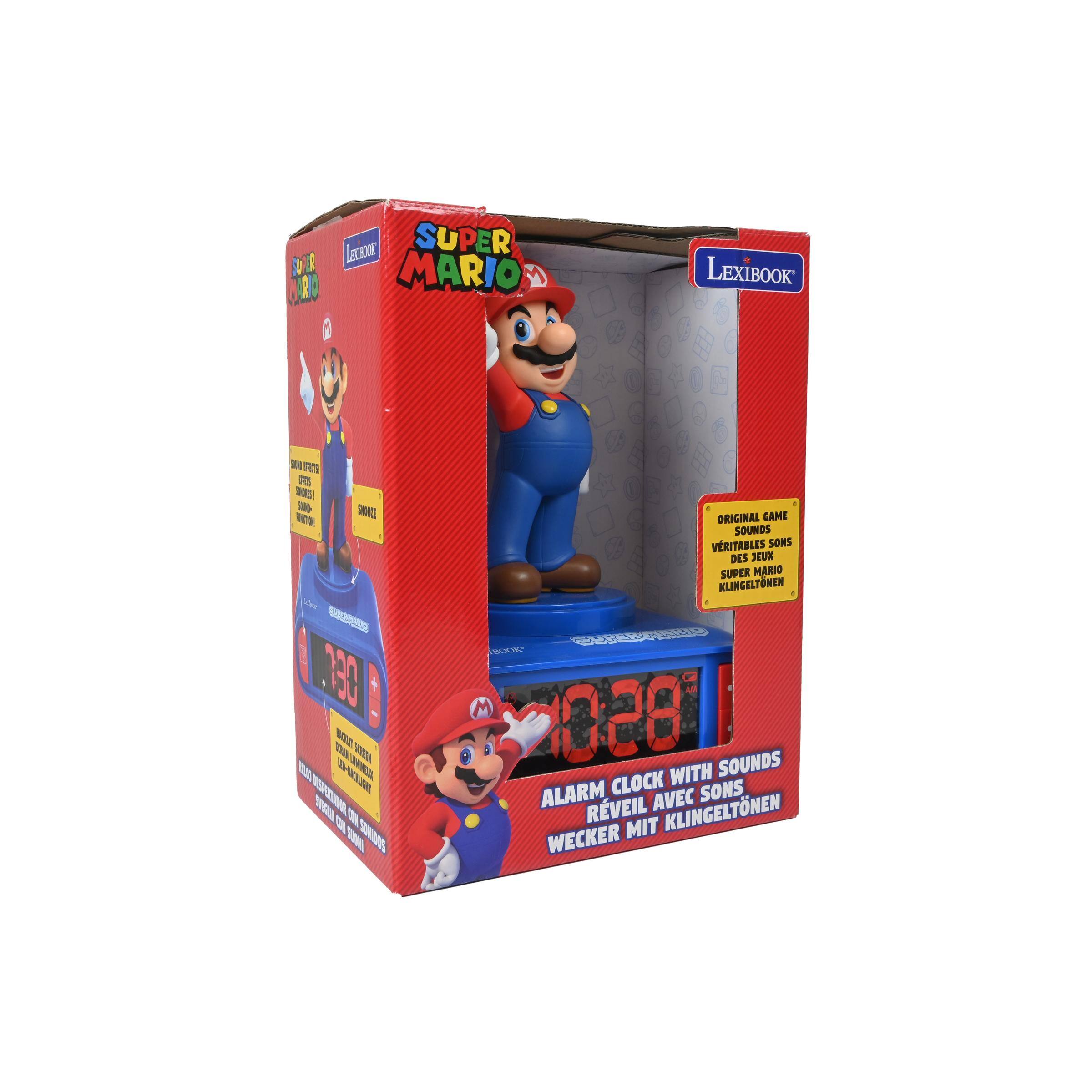 I Look SUPER MARIO M LexiBook - E - ZON - 130 W T O B WA S O S SN ORIGINAL GAME SOUNDS VRITABLES SONS DES JEVX SUPER MARIO KLINGELTEN - R M 1028 SOUNDS CLOCK WITH ALARM AVEC SONS RVEIL KLINGELTEN WECKER MIT KLINGELTÖNEN

LexiBook

SUPER MARIO

ALARM CLOCK WITH SOUNDS
REVEIL AVEC SONS
WECKER MIT KLINGELTÖNEN

ORIGINAL GAME SOUNDS
VERITABLES SONS DES JEUX
SUPER MARIO KLINGELTÖNEN