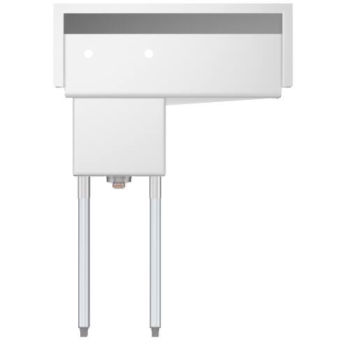 Alt View 4. Koolmore - 31 in. One Compartment Stainless Steel  Sink with Drainboard, Bowl Size 12"x 16"x 10" SA121610-16L3. - Stainless Steel.