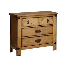 Manhattan Lane - Pioneer Cottage Night Stand In Weathered Elm Finish - Burnished Pine