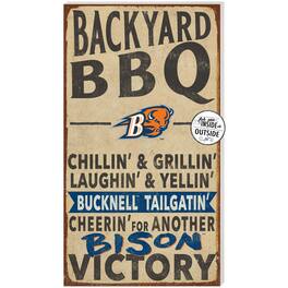 Jardine - Bucknell Bison 11'' x 20'' Indoor/Outdoor BBQ Sign - Brown