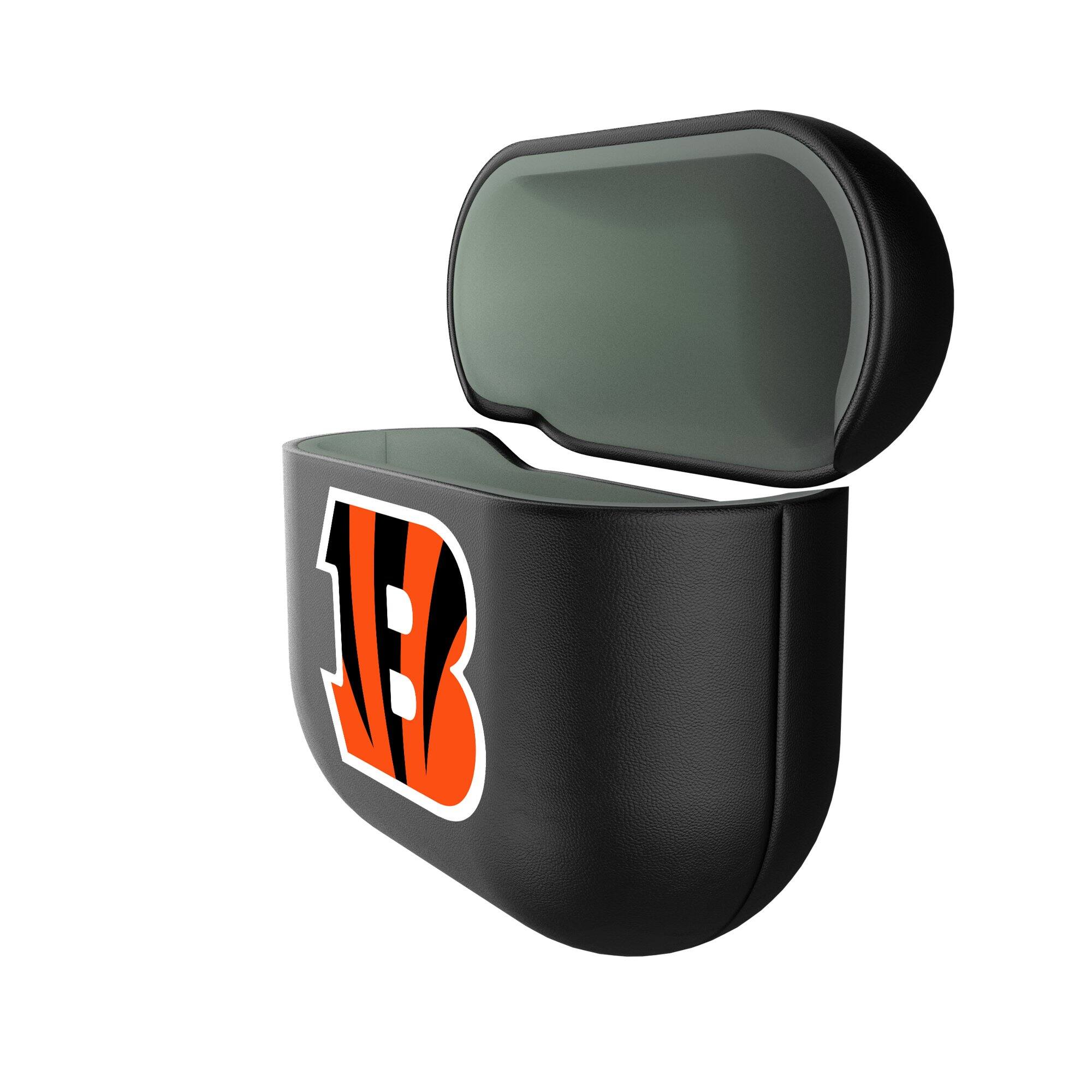 Alt View 1. Keyscaper - Cincinnati Bengals Cincinnati Bengals Insignia AirPods 4th Generation Case Cover - No Size - Black.
