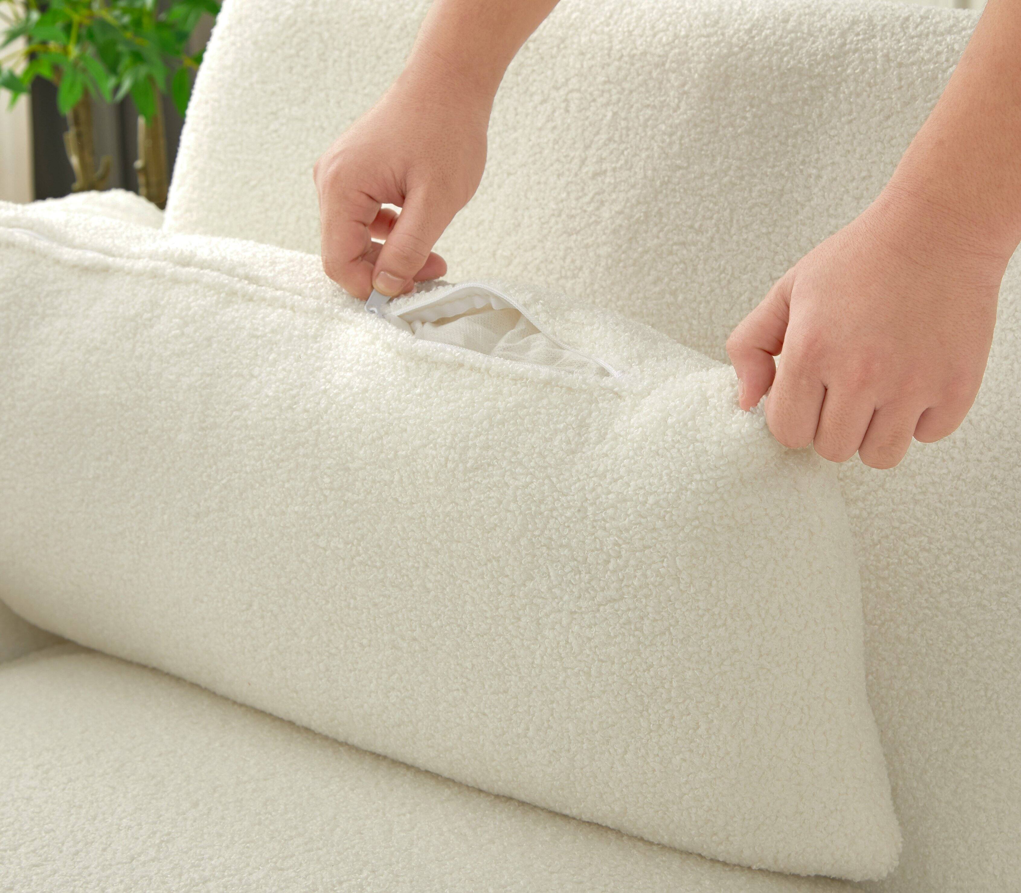 Alt View 2. Electra Tech Xpress - Sectional Sofa Couch,Convertible U Shaped Sectional for Living Room,Modular L Shaped Couch with Removable Ottoman - White.