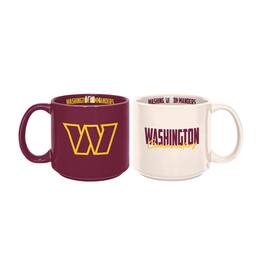 Logo Brands - Washington Commanders 2-Pack 15oz. Stackable Mug Set - Multicolor