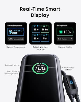 Anker Laptop Power Bank (25K, 165W, Built In and Retractable Anker Laptop Power Bank (25K, 165W, Built In and Retractable