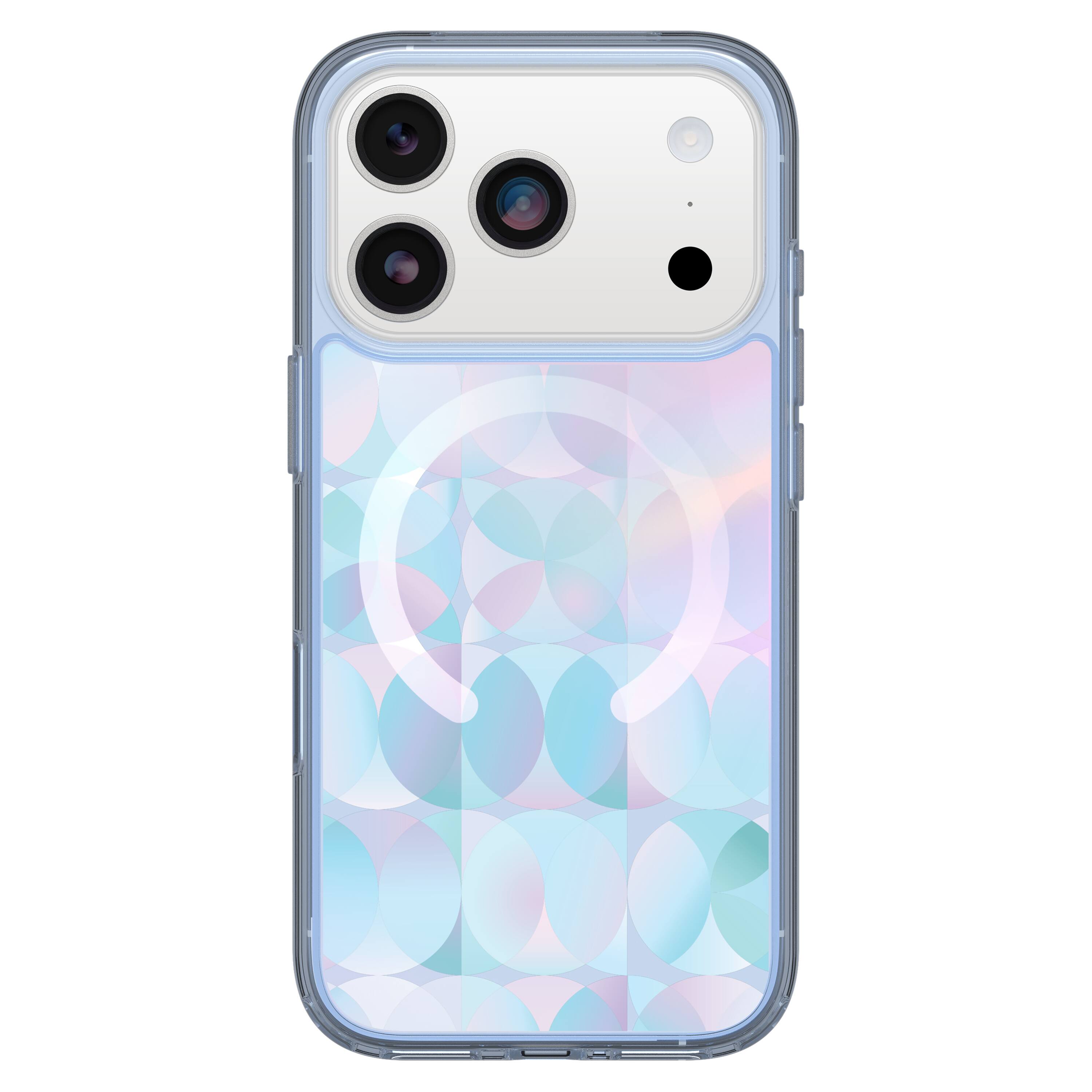 Angle. OtterBox - Symmetry Series Hard Shell for Apple iPhone 17 Pro - Blue.