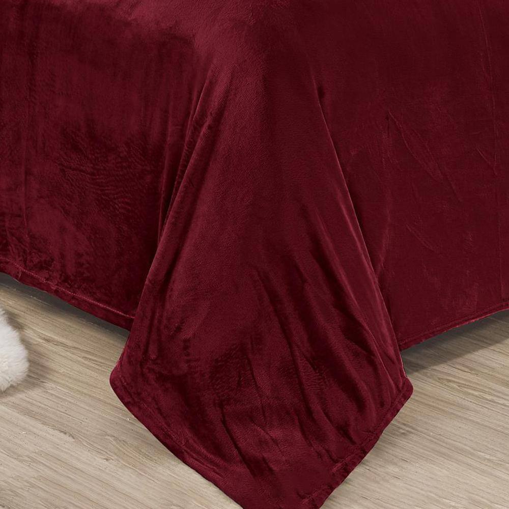 Alt View 1. Plazatex - Lavana Microplush Ultra Premium All Season Soft Brushed Sheet Sets, Twin, Burgundy - Burgundy.