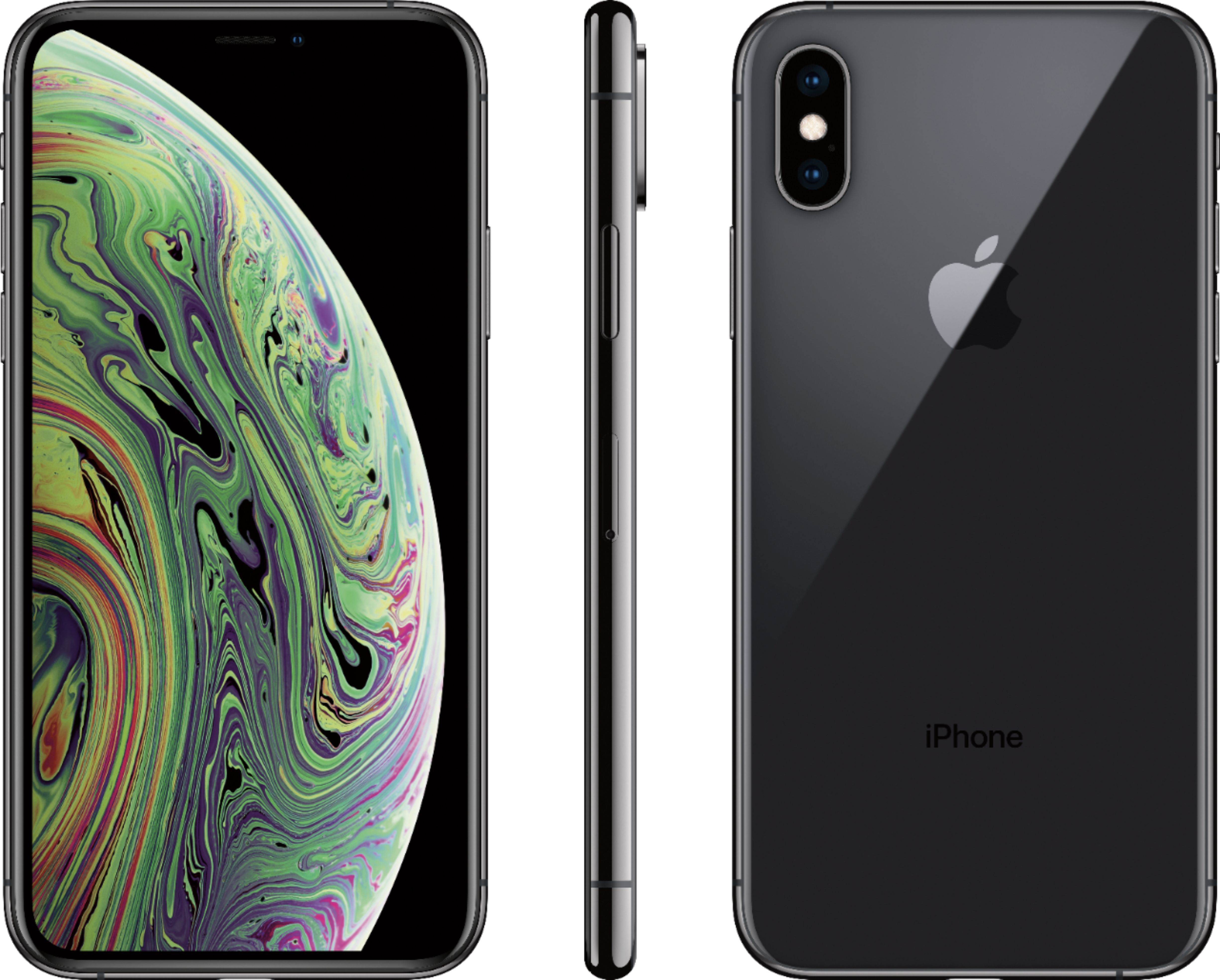 Apple iPhone XS with 64GB Memory Cell Phone (Unlocked) Space Gray MTAG2LL/A  - Best Buy