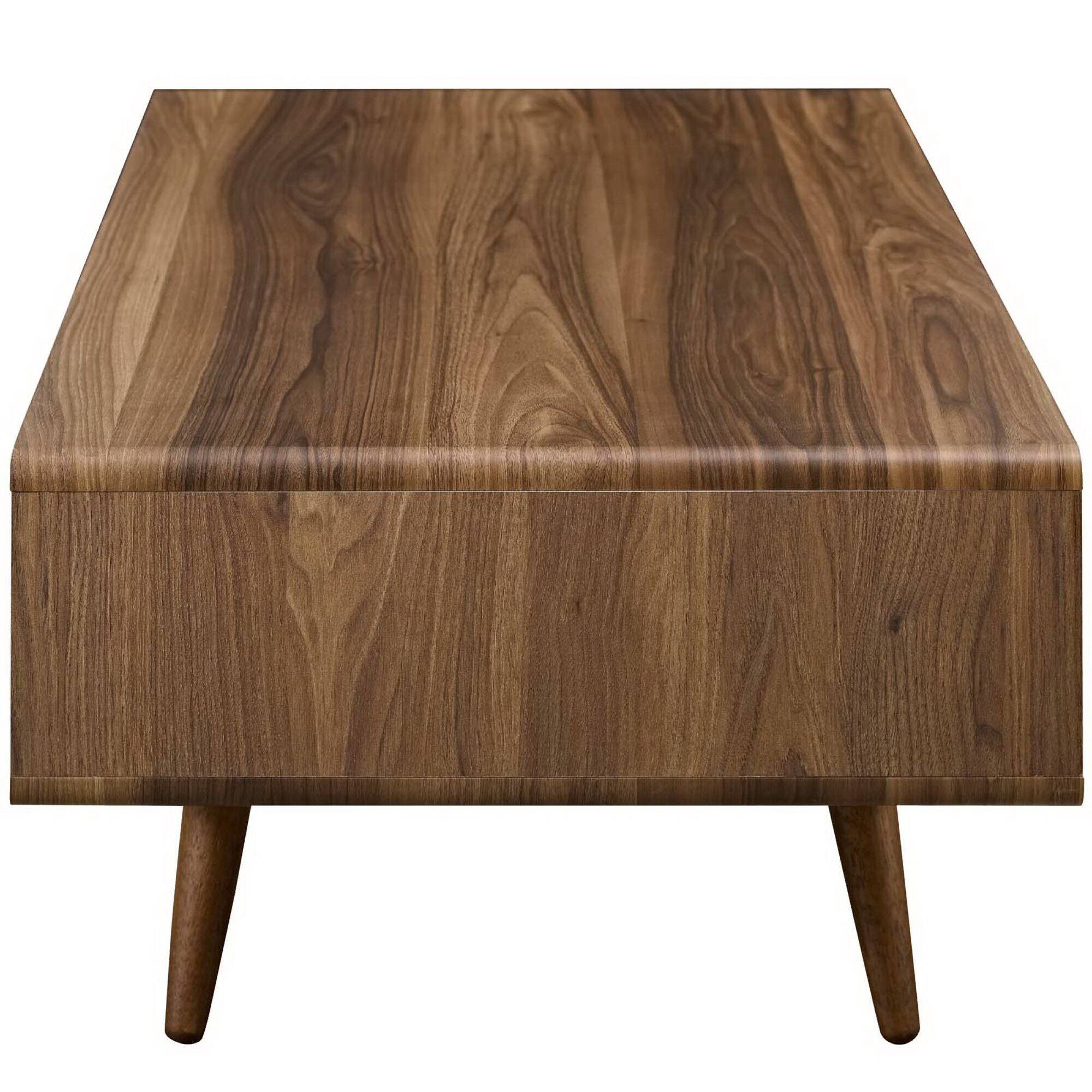 Left. Modway - Transmit Coffee Table by Modway - Walnut White.