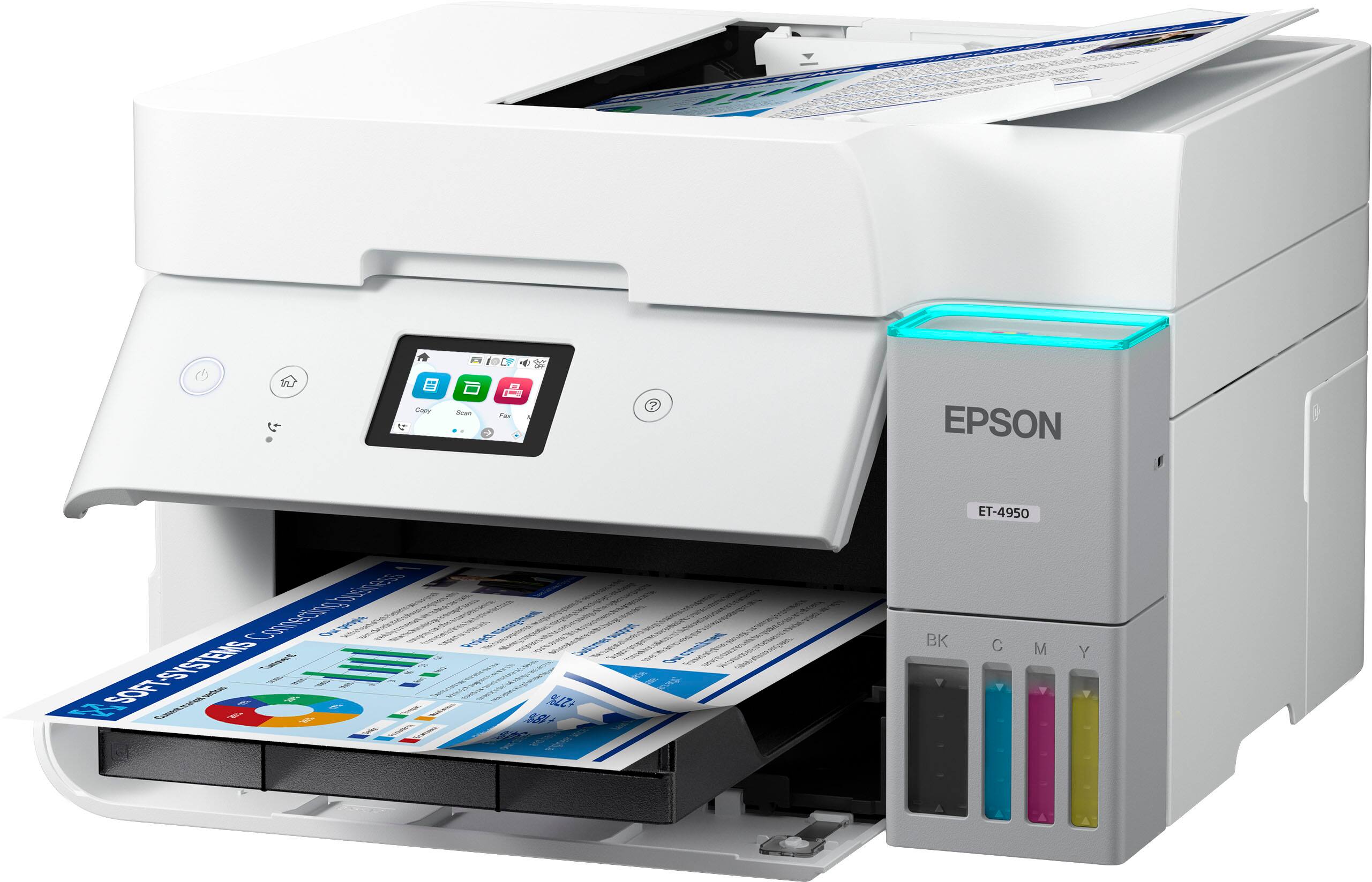 Laee Suan Fax EPSON ET-4950 GOsiIes Conpestre Sve SISTENS Jae  SOFT - g +27% BK C M Y