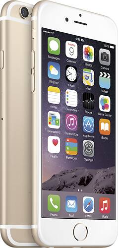 Alt View 1. Apple - iPhone 6 64GB - Gold.