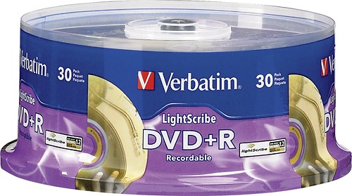  Verbatim - 30-Pack 16x DVD+R LightScribe Disc Spindle