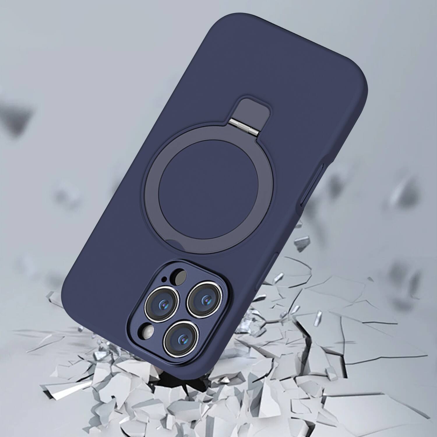 Alt View 17. SaharaCase - Venture Series Silicone Case with MagSafe for Apple iPhone 16 Pro Max - Midnight Blue.