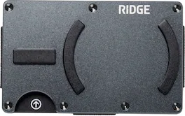 The Ridge Wallet - Gunmetal MagSafe Wallet Cash Strap - Silver