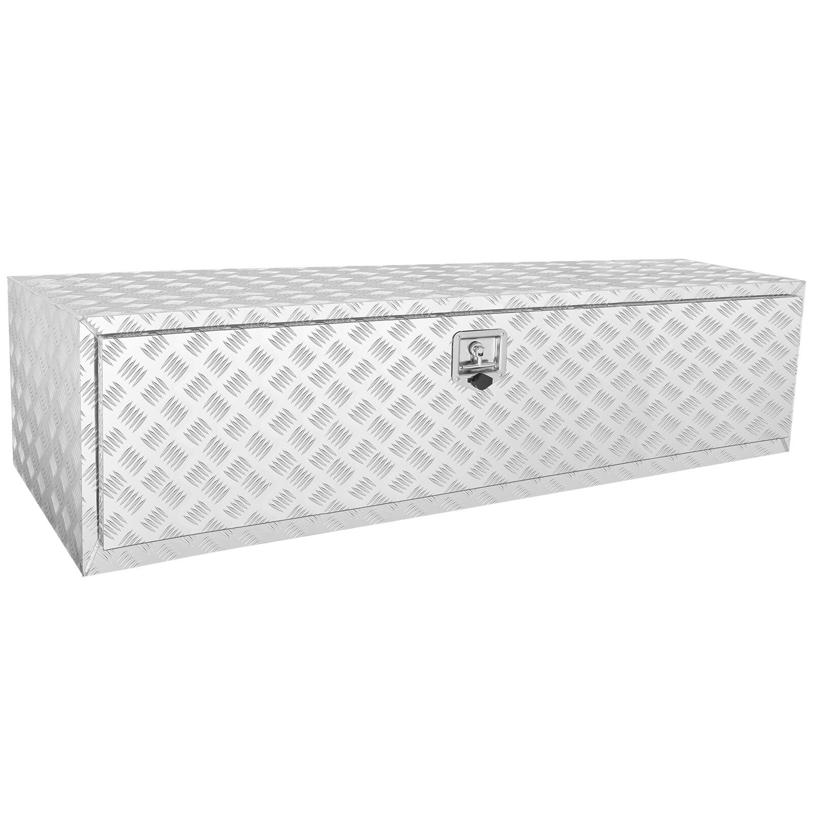 Alt View 5. VEVOR - Underbody Truck Storage, 60"x24"x24" Aluminum Diamond Plate Toolbox, Secure Lock and Keys, Weatherproof for Truck, Van - Silver.