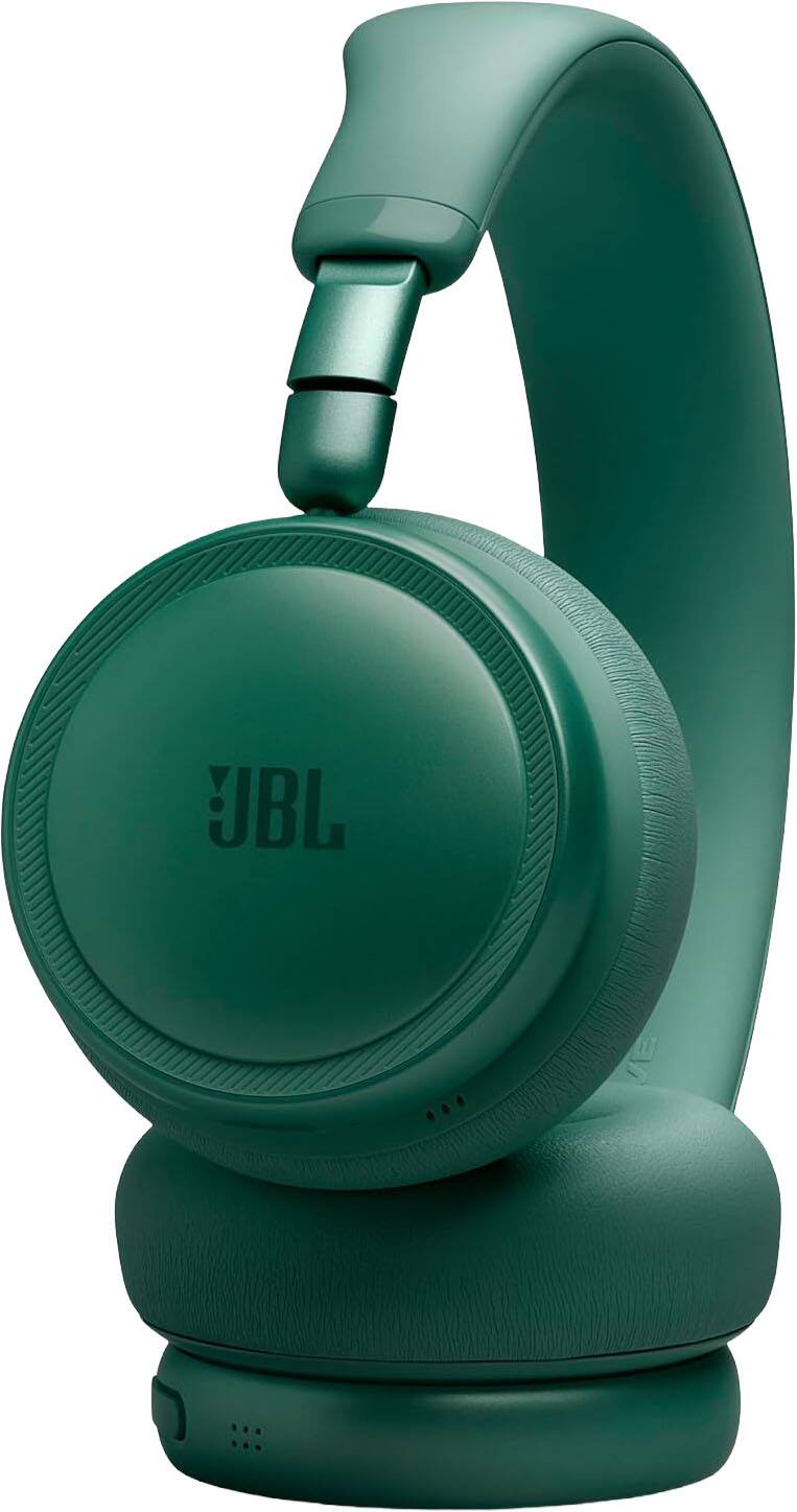 Alt View 6. JBL - Live 680NC - Wireless on-Ear True Adaptive Noise Cancelling Headphones, JBL Signature Sound with Hi-Res Audio, 2-mic Per - Green.