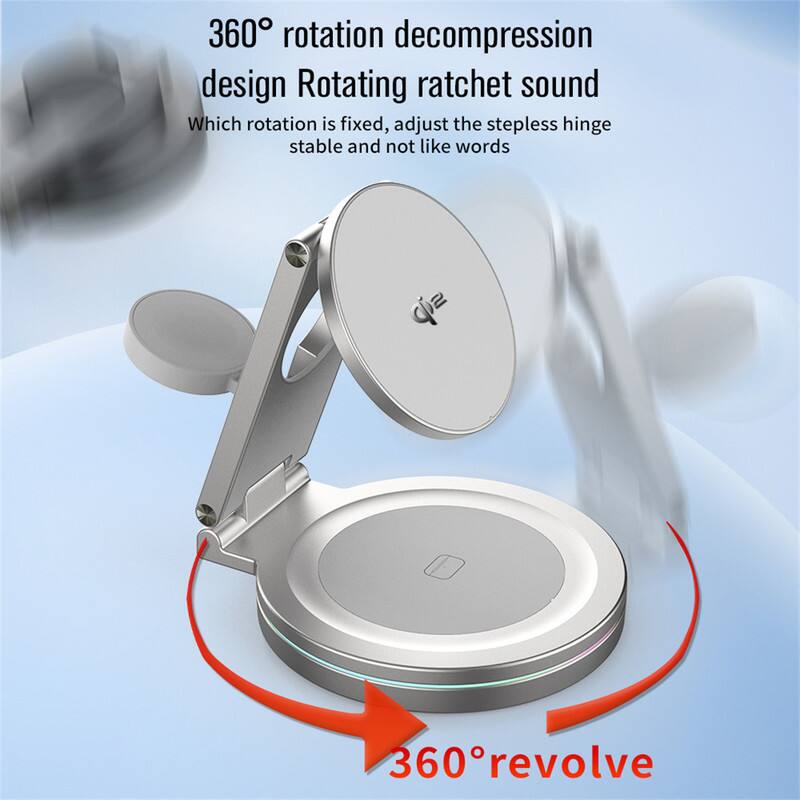 360° rotation decompression design  
Rotating ratchet sound  
Which rotation is fixed, adjust the stepless hinge stable and not like words  
360° revolve