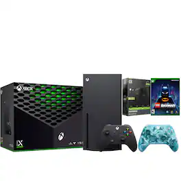 Xbox Series X 1TB Disc Console with LEGO Batman, Extra Controller and Battery Pack Bundle