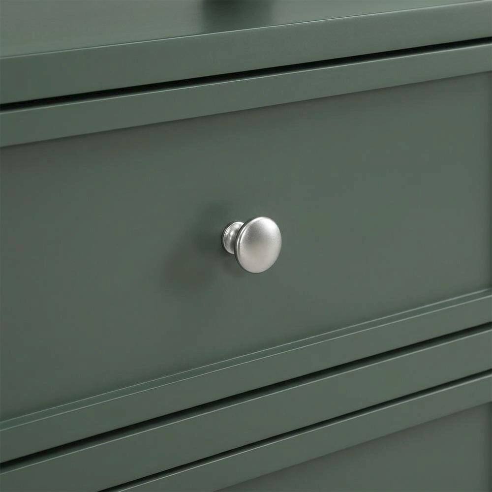 Back. FurniFact - Vintage Green Nightstand with 2 Drawers and Classic Style - Vintage Green.