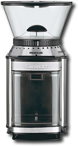pre owned Cuisinart DBM-8 coffee mill burr grinder clear bean hopper with lid 