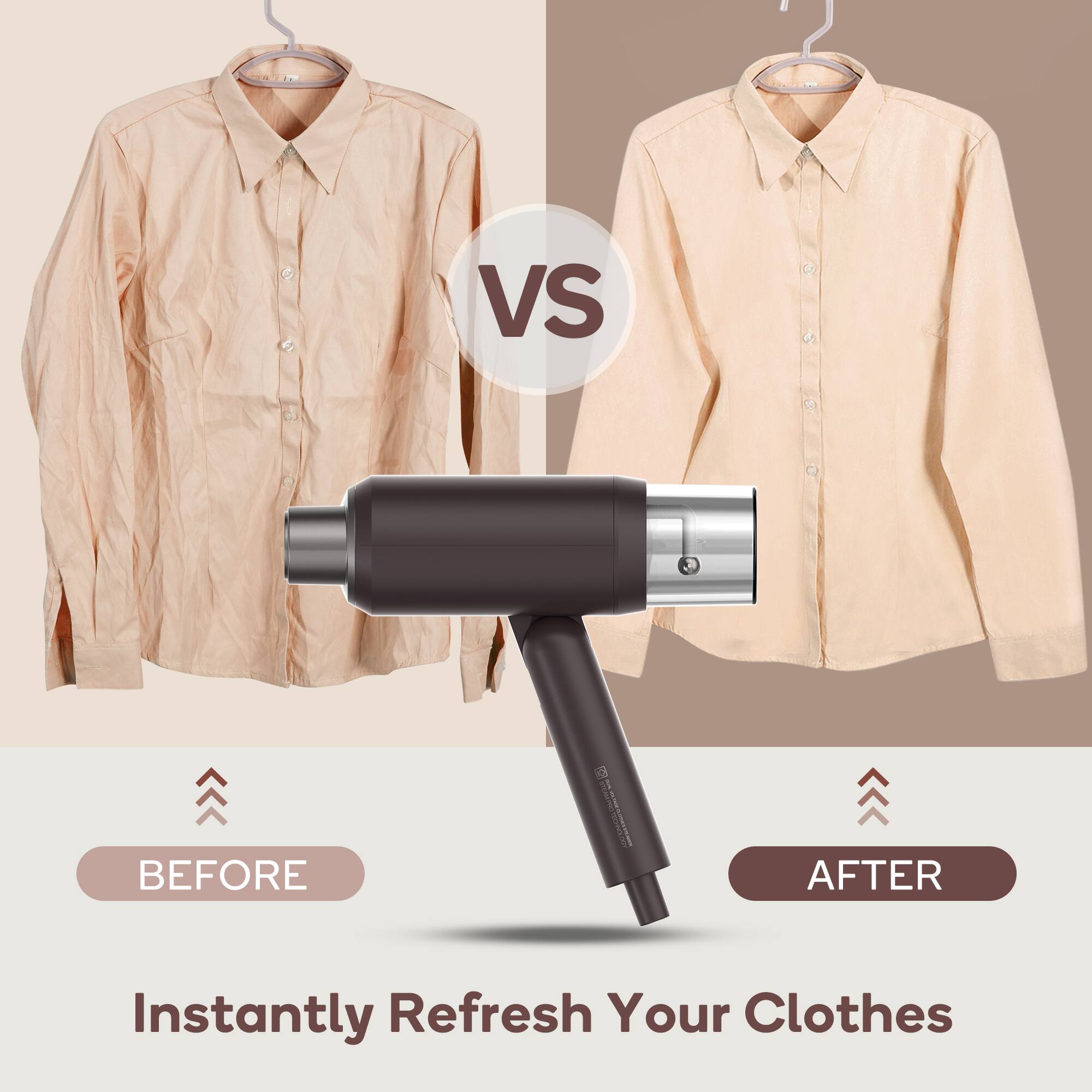 VS BEFORE AFTER Instantly Refresh Your Clothes