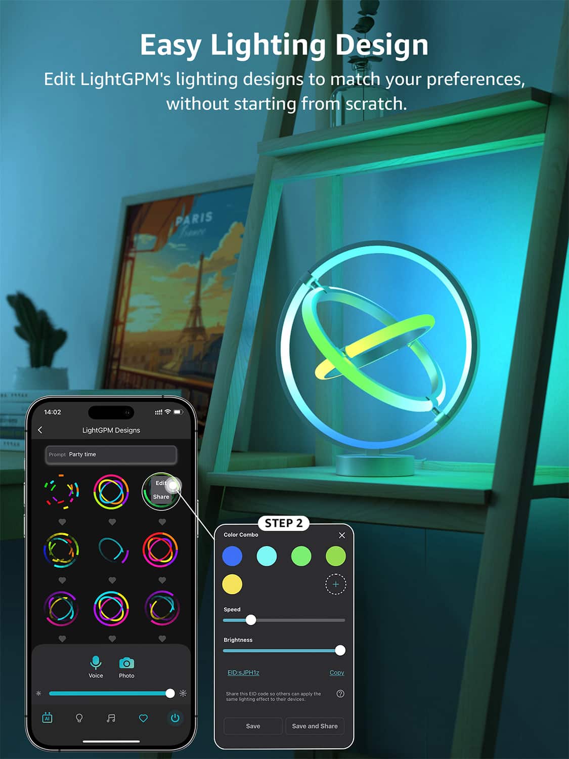 Lepro TB1 AI Smart LED Desk Lamp, Alexa Google Enabled RGB+IC