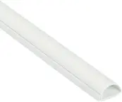 Front. D-Line - D-Line Half Round Cord Cover (Small) - 1.18in (W) x 0.59in (H) x 39in Length - White.