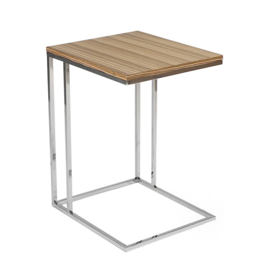 Zen Side Table Manhattan Lane Zen 23 Inch Side Table, Rectangular Tray Top, C Chrome ...