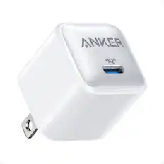 Front. Anker - Anker USB C Charger Block 20W (Nano Pro) - Arctic White.