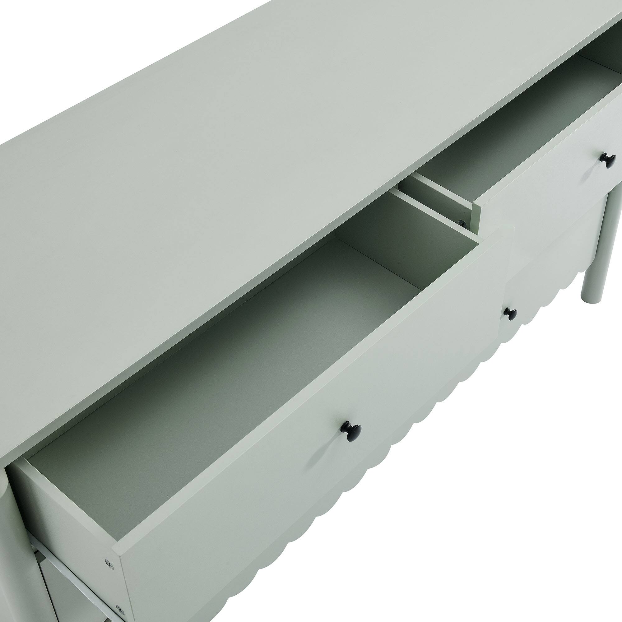 Alt View 6. Modway - Emmeline Scalloped 6-Drawer Dresser by Modway - Sage.