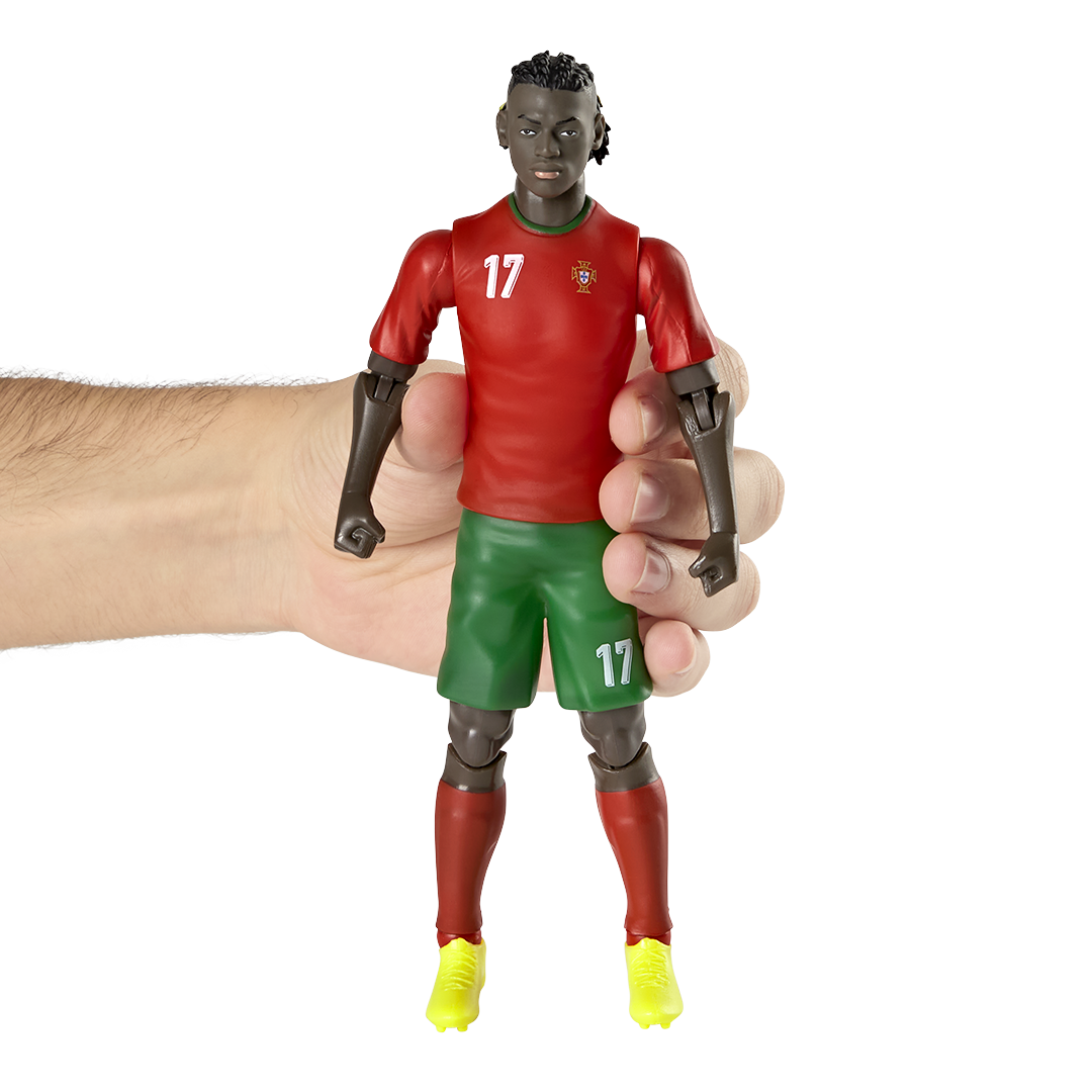 Alt View 6. Banbo Toys - Banbo Toys SOCKERS Portugal National Rafael Leao 8" Collectible Soccer Action Figure.