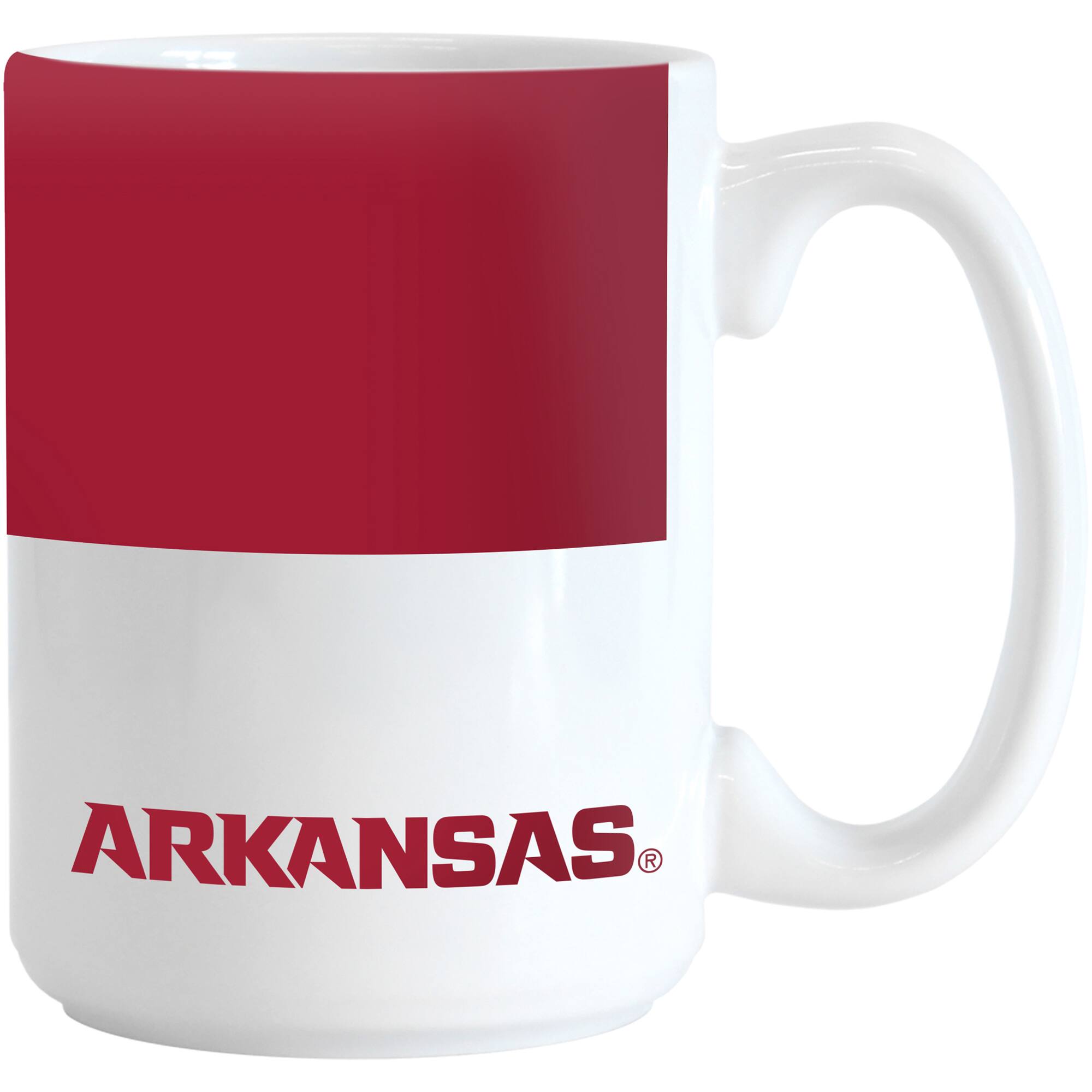 Alt View 1. Logo Brands - Arkansas Razorbacks 15oz. Colorblock Mug - Multicolor.