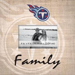 Fan Creations - Tennessee Titans 10'' x 10'' Burlap Pattern Frame - Multicolor