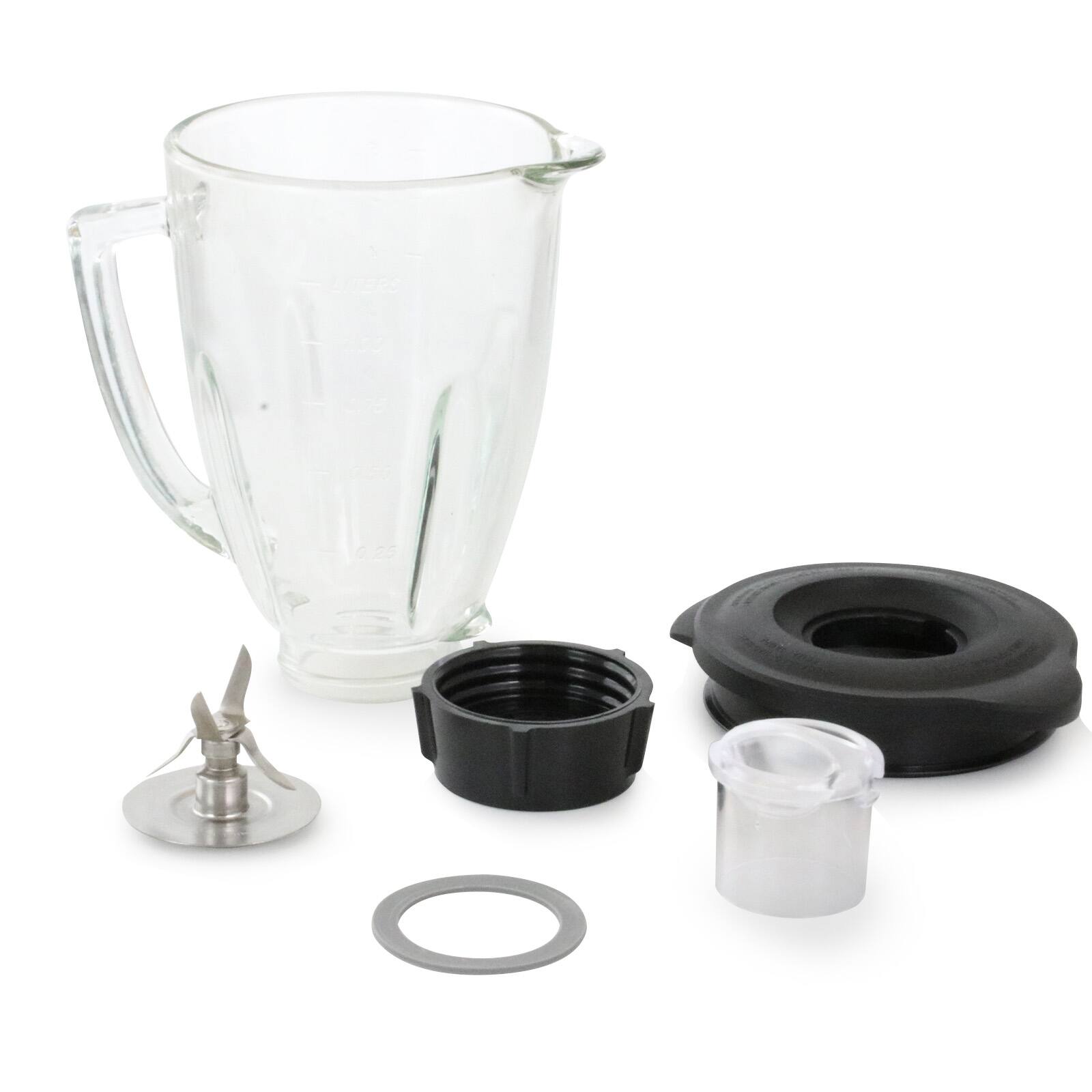 Alt View 4. Better Chef - Better Chef 6 Piece 48 Oz Round Blender Glass Jar Replacement Kit - Clear.