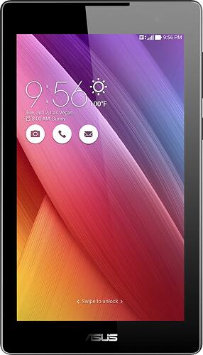 ASUS - ZenPad - 7" - Intel Atom - 16GB - Black-Front_Standard 
