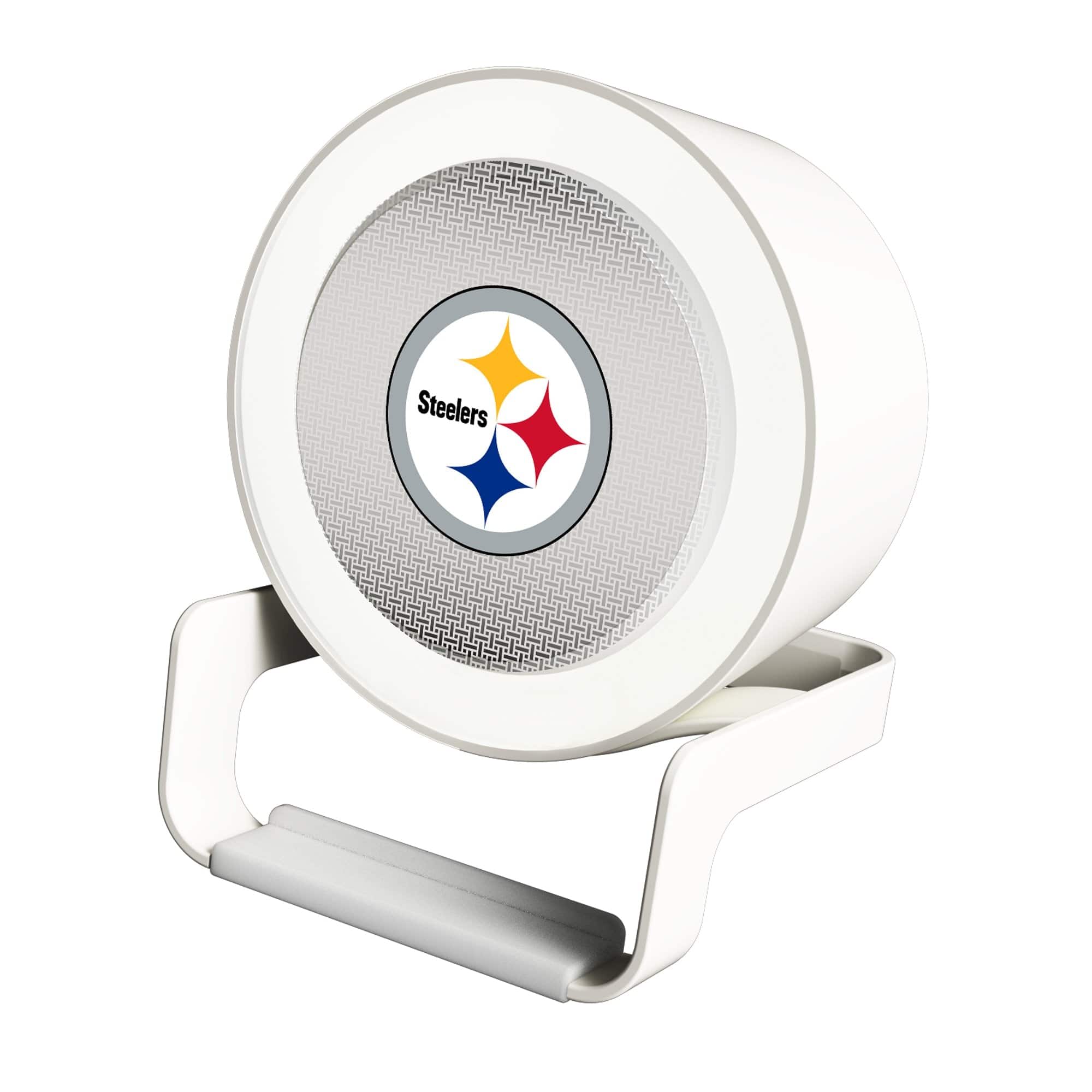 Front. Keyscaper - Pittsburgh Steelers Linen Print Nightlight Charger & Bluetooth Speaker - White.