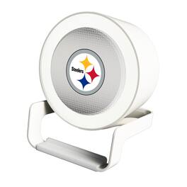 Keyscaper - Pittsburgh Steelers Linen Print Nightlight Charger & Bluetooth Speaker - White