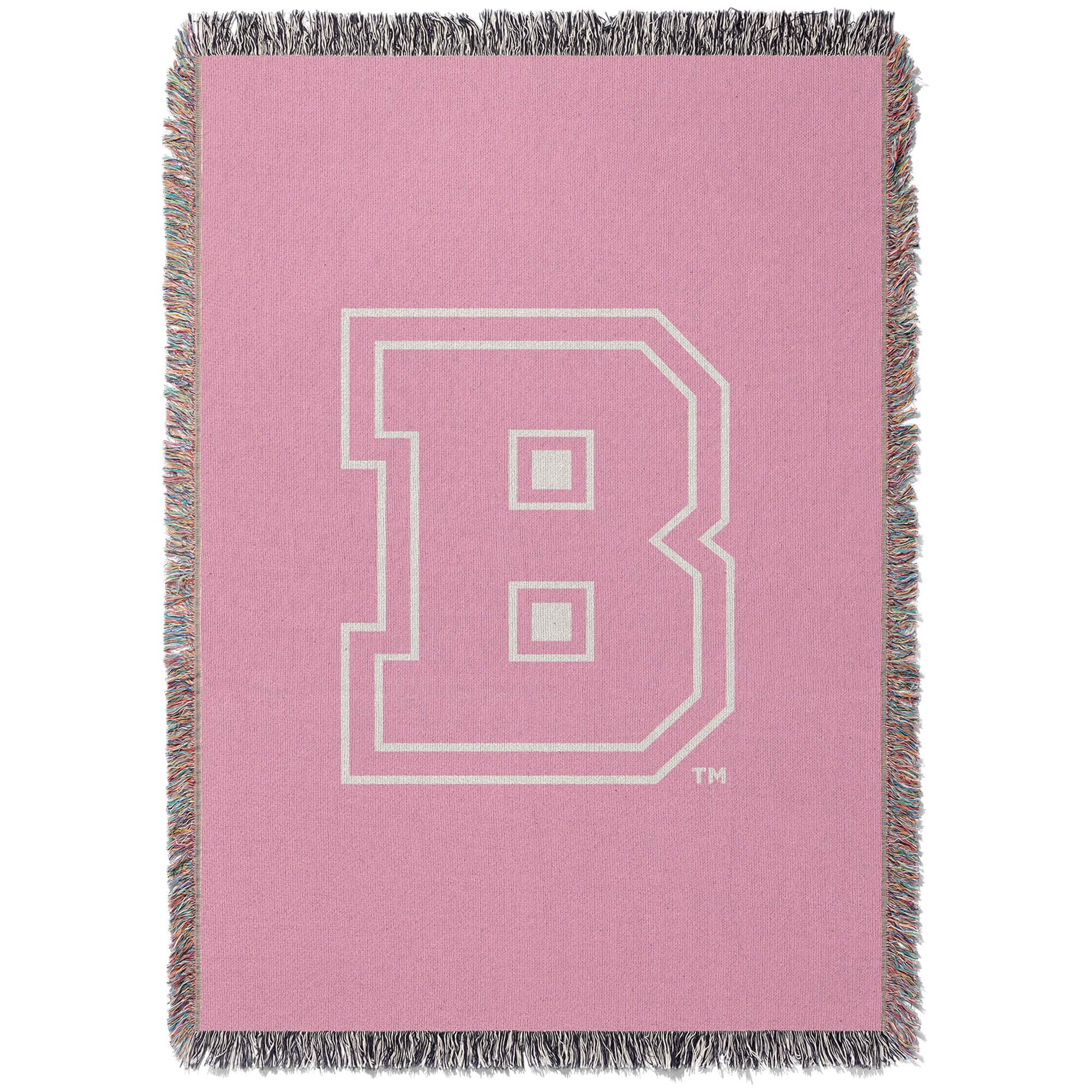 Chad & Jake - Brown Bears Woven Blanket - Pink