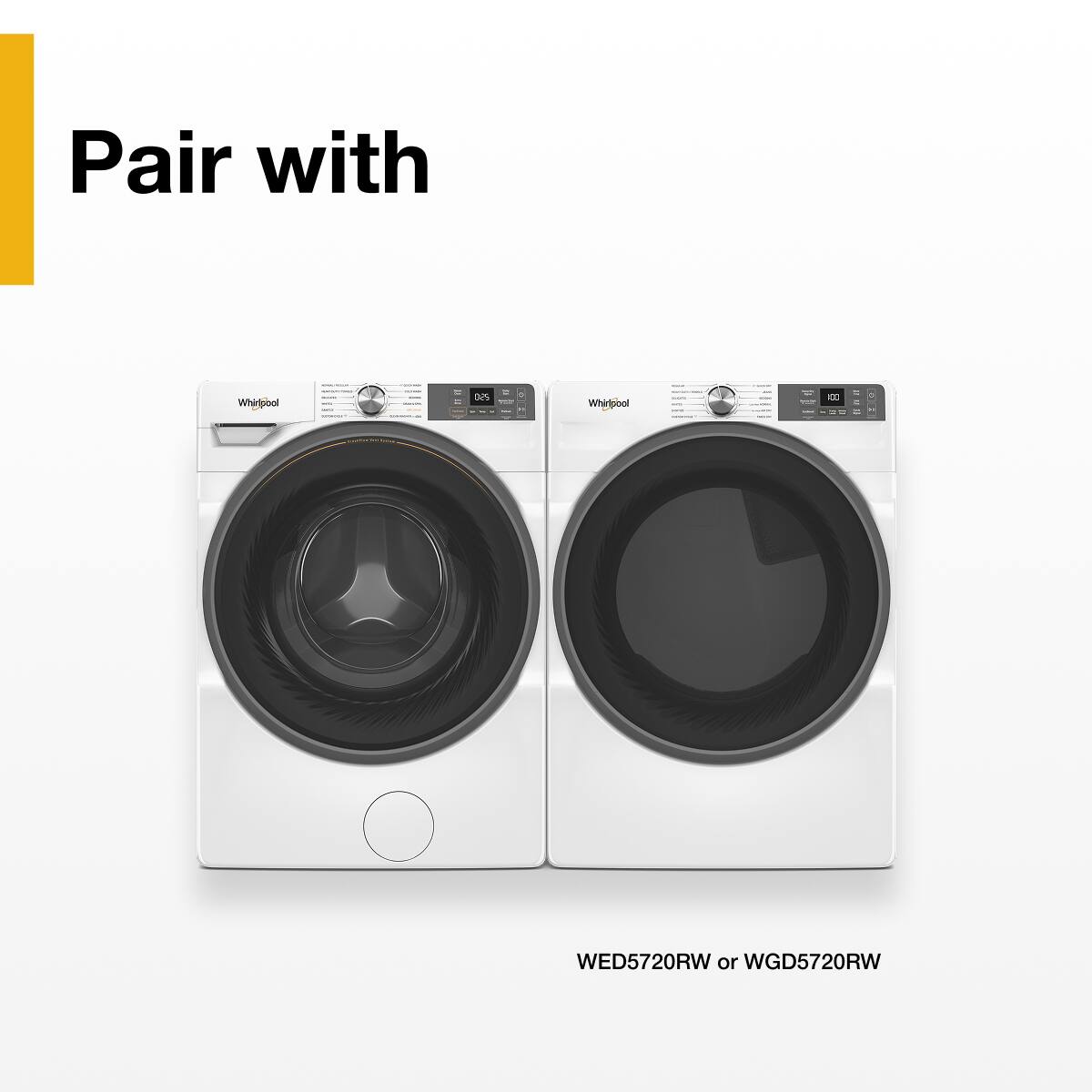 Pair with Whirlpool a - Whirlpool A WED5720RW or WGD5720RW