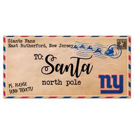 Fan Creations - New York Giants 6'' x 12'' Letter to Santa Sign - Multicolor