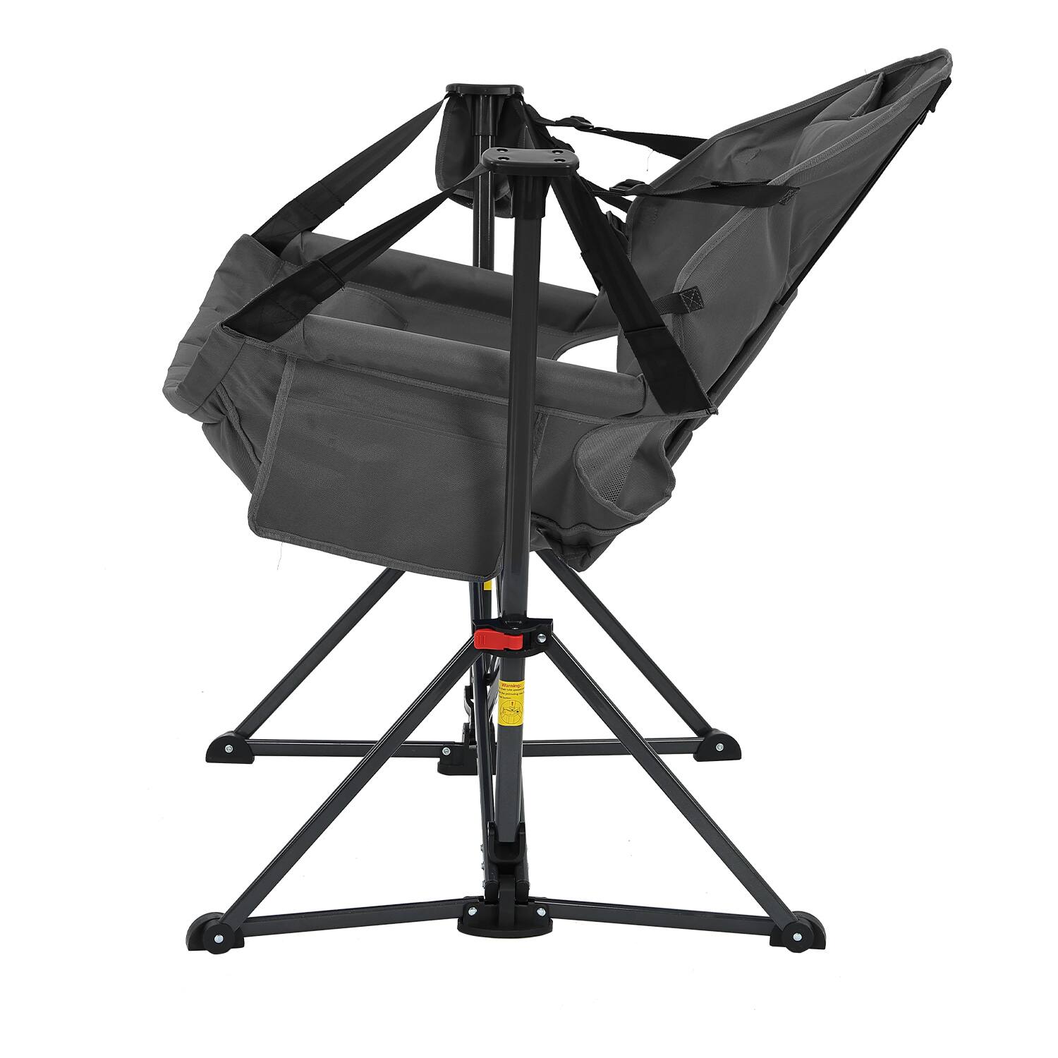 Alt View 4. Ainfox - Ainfox Oversized Camping Folding Chair,  Portable Heavy Duty Swing Chair Hammock - gray.